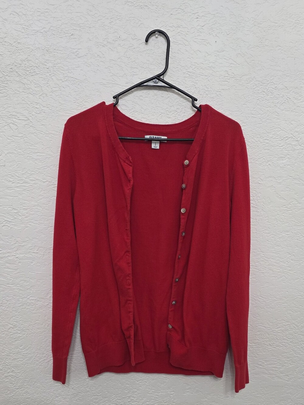 Old Navy Red Lightweight Button-Front Cardigan Large